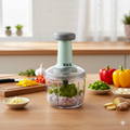 Premium 800ml Multi-Purpose Manual Vegetable Chopper with Stainless Steel Blades | Quick & Efficient Kitchen Cutter